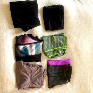 6 PAIRS of YOGA Leggings(SEE PICS) various brands/size XS/fit an XS size frame